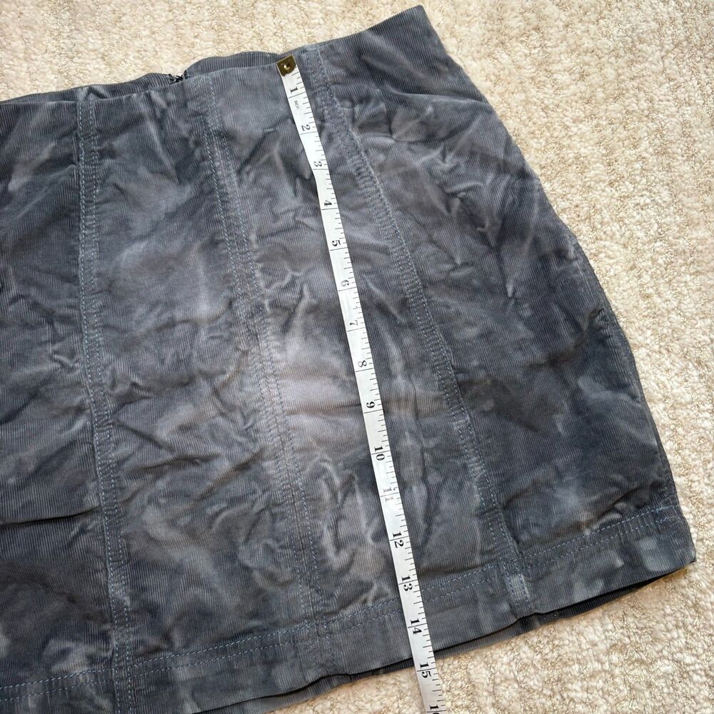 Free People Modern Femme Corduroy Mini Skirt - Charcoal Grey - Size 4 - Picture 6 of 8